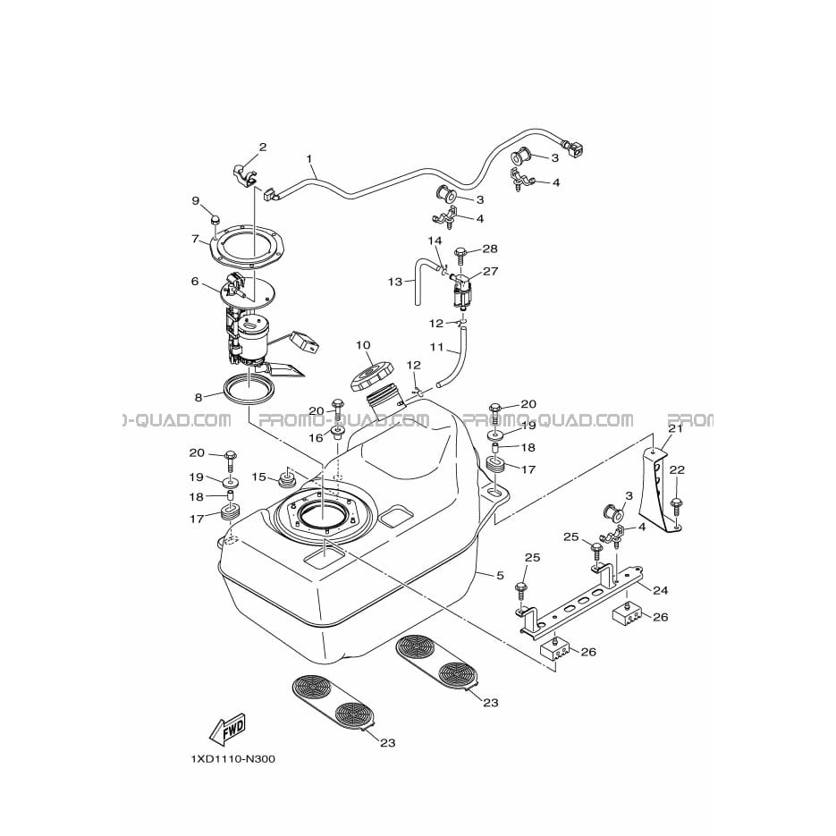 RESERVOIR A ESSENCE  Yamaha  2015 700  Original parts OEM