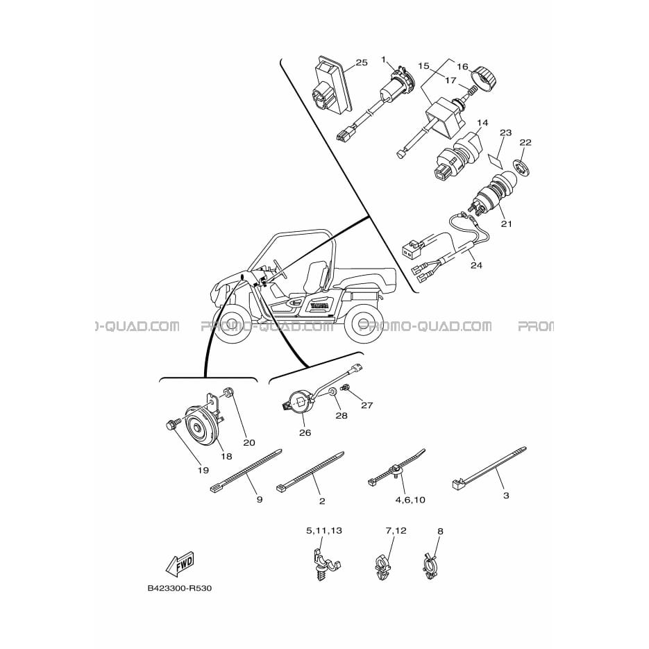 PARTIE ELECTRIQUE 2  Yamaha  2016 700  pièces OEMPARTIE ELECTRIQUE 2  Yamaha  2016 700  pièces OEM