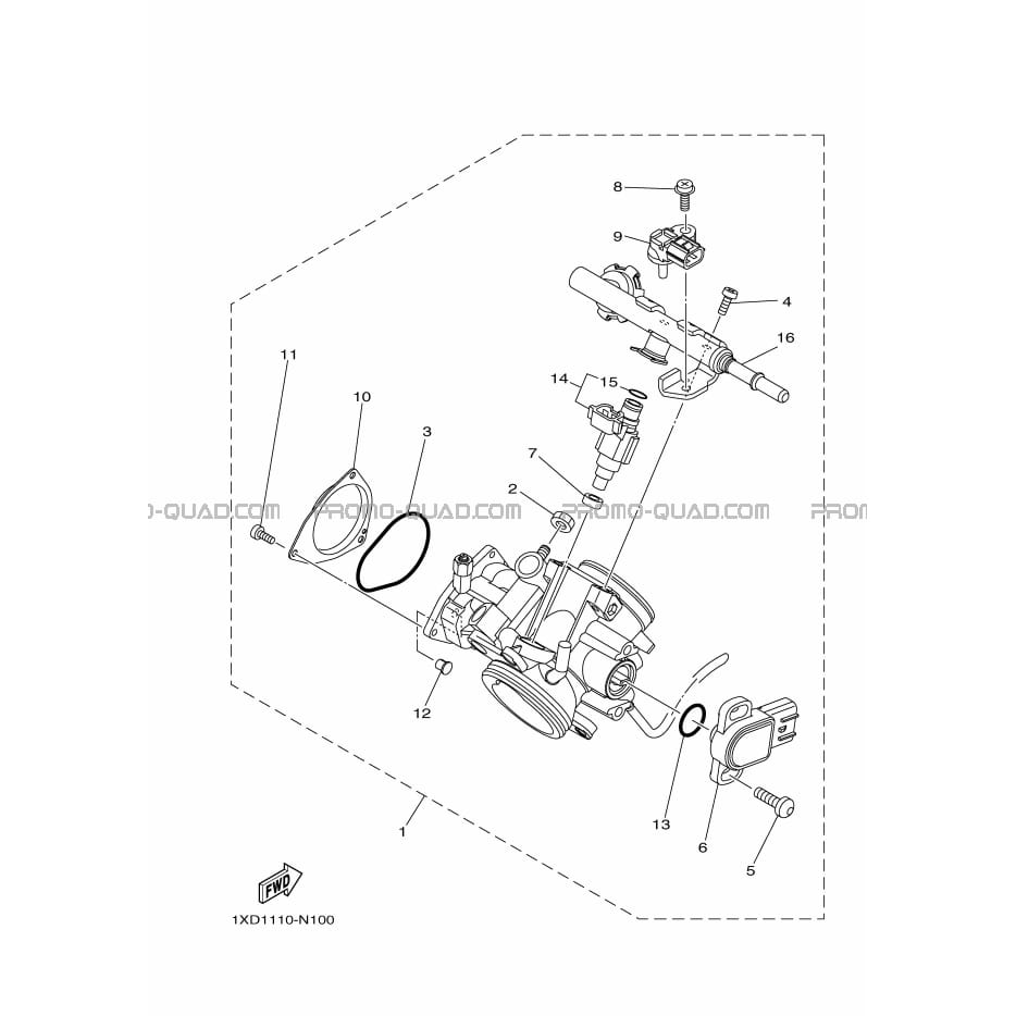 BOITIER PAPILLON INJECTION  Yamaha  2016 700  Original parts OEMBOITIER PAPILLON INJECTION  Yamaha  2016 700  Original parts OEM