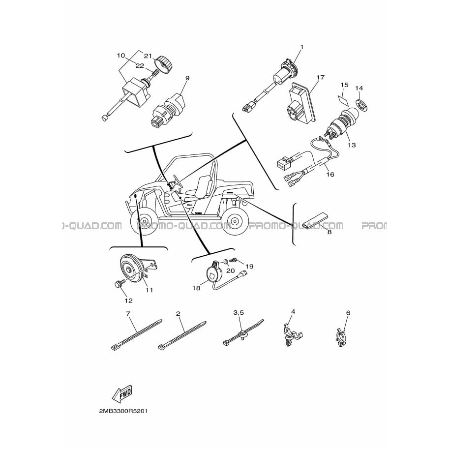 PARTIE ELECTRIQUE 2  Yamaha  2016 700  Original parts OEM
