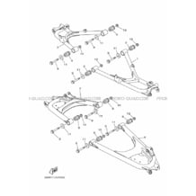 BRAS ARRIERE pour Yamaha 700 2016 WOLVERINE 700 R CAMO 2MB7 YAMAHA BLACK