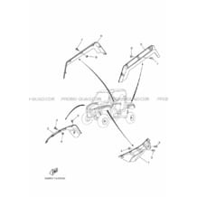 GARDE BOUE pour Yamaha 700 2017 WOLVERINE 700 R EPS SE BN56 MAT SILVER 1