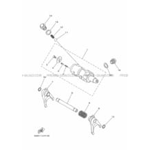 BARILLET DE SELECTION     FOURCHETTE pour Yamaha 700 2018 WOLVERINE WOLVERINE-R 4WD EPS B3D2 BLUISH WHITE SOLID 1 (BWS1)