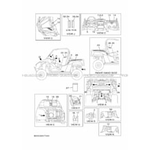 EMBLEME     ETIQUETTE 1 pour Yamaha 700 2018 WOLVERINE WOLVERINE-R 4WD EPS SE CAMO B3D5 YAMAHA BLACK (YB) CAMO