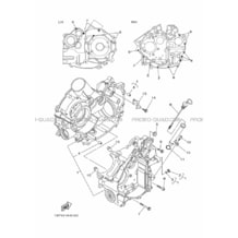 CARTER MOTEUR pour Yamaha 700 2019 VIKING 700 B5FF ROMANTIQUE ROUGE (RTR)