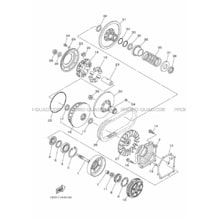 EMBRAYAGE DE DEMARREUR pour Yamaha 700 2019 VIKING 700 B5FF ROMANTIQUE ROUGE (RTR)