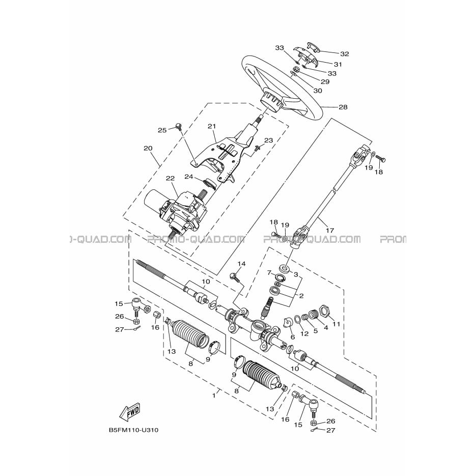 DIRECTION  Yamaha  2020 700  pièces OEMDIRECTION  Yamaha  2020 700  pièces OEM