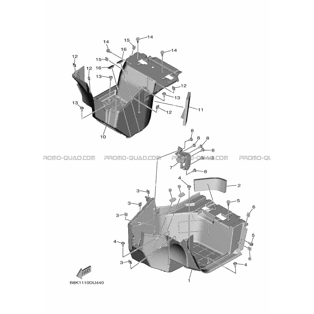 SUPPORT     REPOSE PIEDS  Yamaha  2020 850  pièces OEMSUPPORT     REPOSE PIEDS  Yamaha  2020 850  pièces OEM