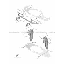 AMORTISSEUR ARRIERE pour Yamaha 850 2020 WOLVERINE X2 850 R-SPEC BAN3 YAMAHA BLACK