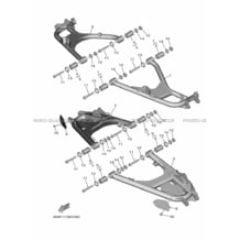 BRAS ARRIERE pour Yamaha 850 2020 WOLVERINE X2 850 R-SPEC BAN3 YAMAHA BLACK