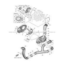 CARTER - MOTEUR 1 pour Yamaha 850 2020 WOLVERINE X2 850 R-SPEC BAN3 YAMAHA BLACK