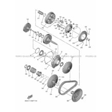 EMBRAYAGE DE DEMARREUR pour Yamaha 850 2020 WOLVERINE X2 850 R-SPEC BAN3 YAMAHA BLACK