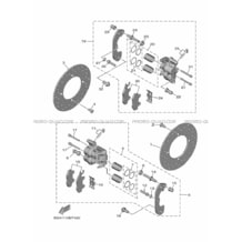 ETRIER DE FREIN ARRIERE pour Yamaha 850 2020 WOLVERINE X2 850 R-SPEC BAN3 YAMAHA BLACK