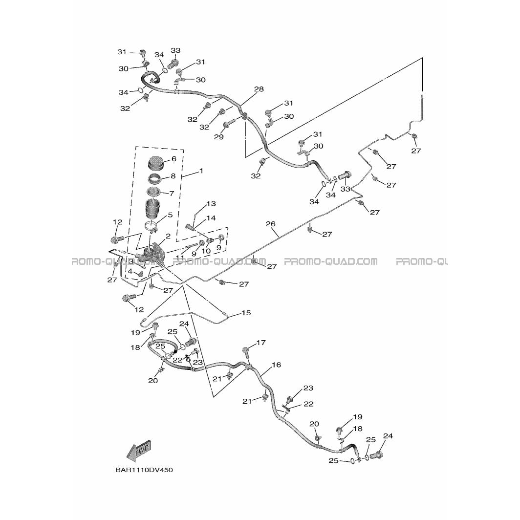 MAITRE CYLINDRE  Yamaha  2020 850  Original parts OEMMAITRE CYLINDRE  Yamaha  2020 850  Original parts OEM