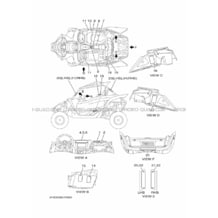 EMBLEME     ETIQUETTE 1 pour Yamaha 1000 2016 YXZ 1000 R 2HC6 DEEP PURPLISH BLUE SOLID E