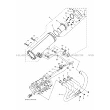 ECHAPPEMENT pour Yamaha 1000 2016 YXZ 1000 R SPECIAL EDITION 2HC8 LIGHT GRAY METALLIC P
