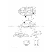 EMBLEME     ETIQUETTE 1 pour Yamaha 1000 2016 YXZ 1000 R SPECIAL EDITION 2HC8 LIGHT GRAY METALLIC P