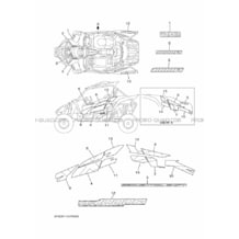 EMBLEME pour Yamaha 1000 2016 YXZ 1000 R SPECIAL EDITION 2HC8 LIGHT GRAY METALLIC P