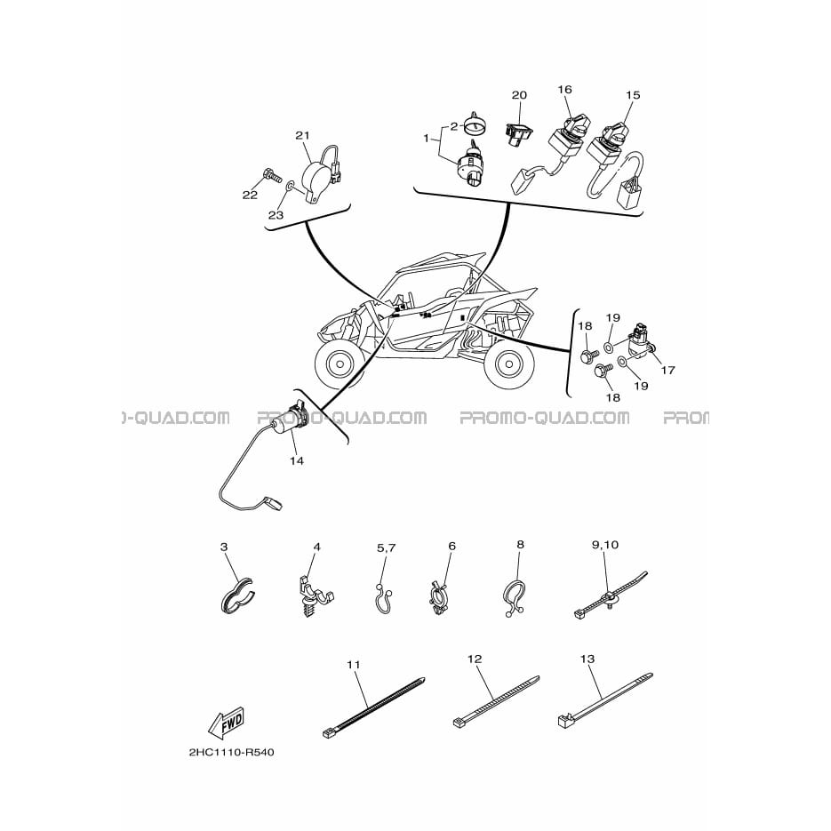 PARTIE ELECTRIQUE 3  Yamaha  2017 1000  Original parts OEM