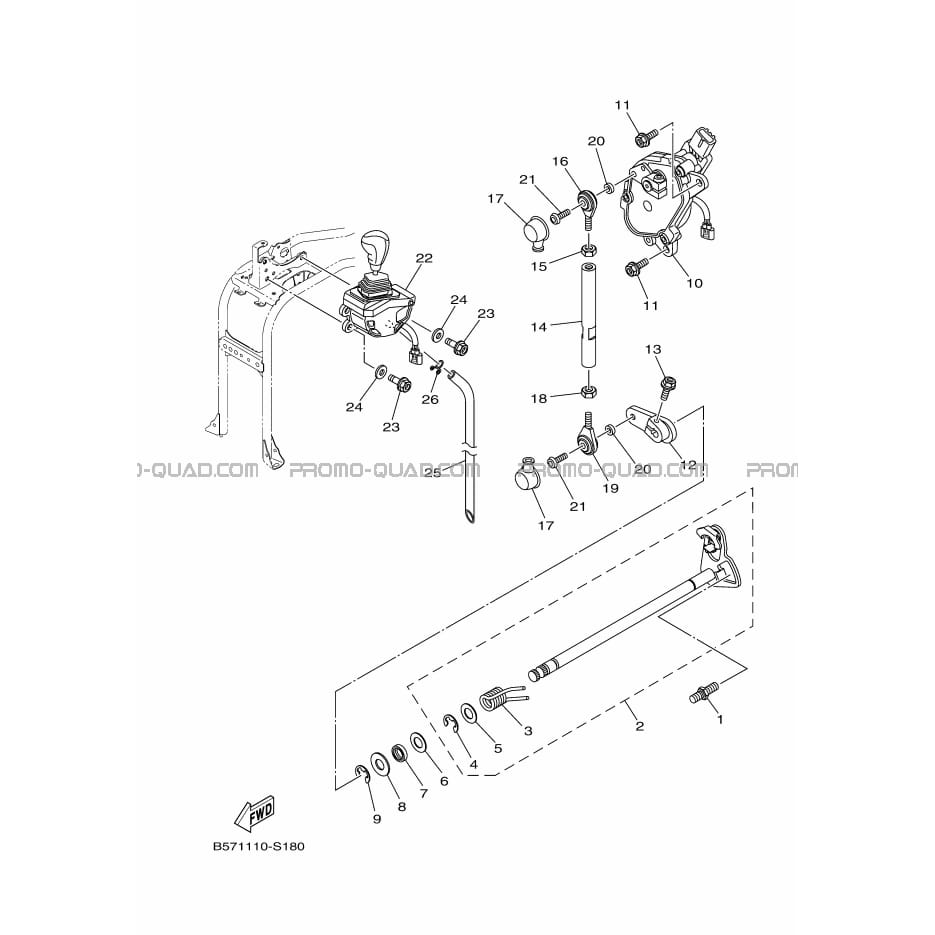 AXE DE SELECTEUR     PEDALE  Yamaha  2017 1000  pièces OEMAXE DE SELECTEUR     PEDALE  Yamaha  2017 1000  pièces OEM