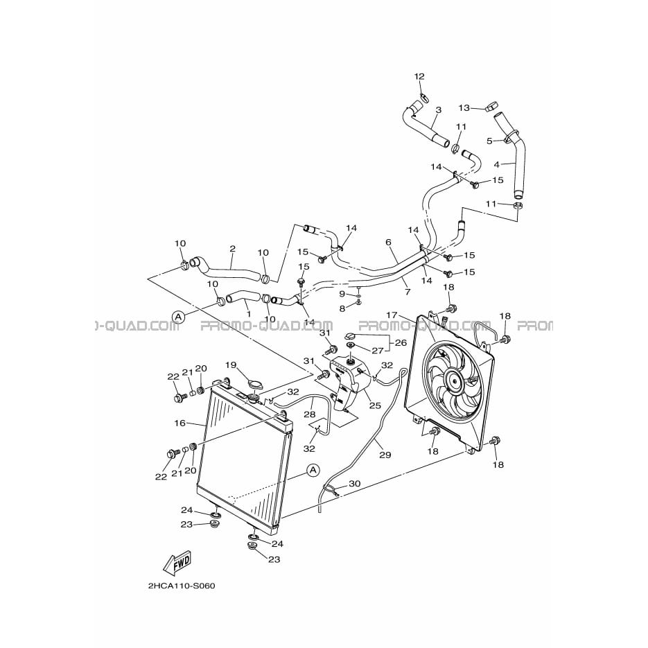 RADIATEUR     DURITES  Yamaha  2017 1000  pièces OEMRADIATEUR     DURITES  Yamaha  2017 1000  pièces OEM