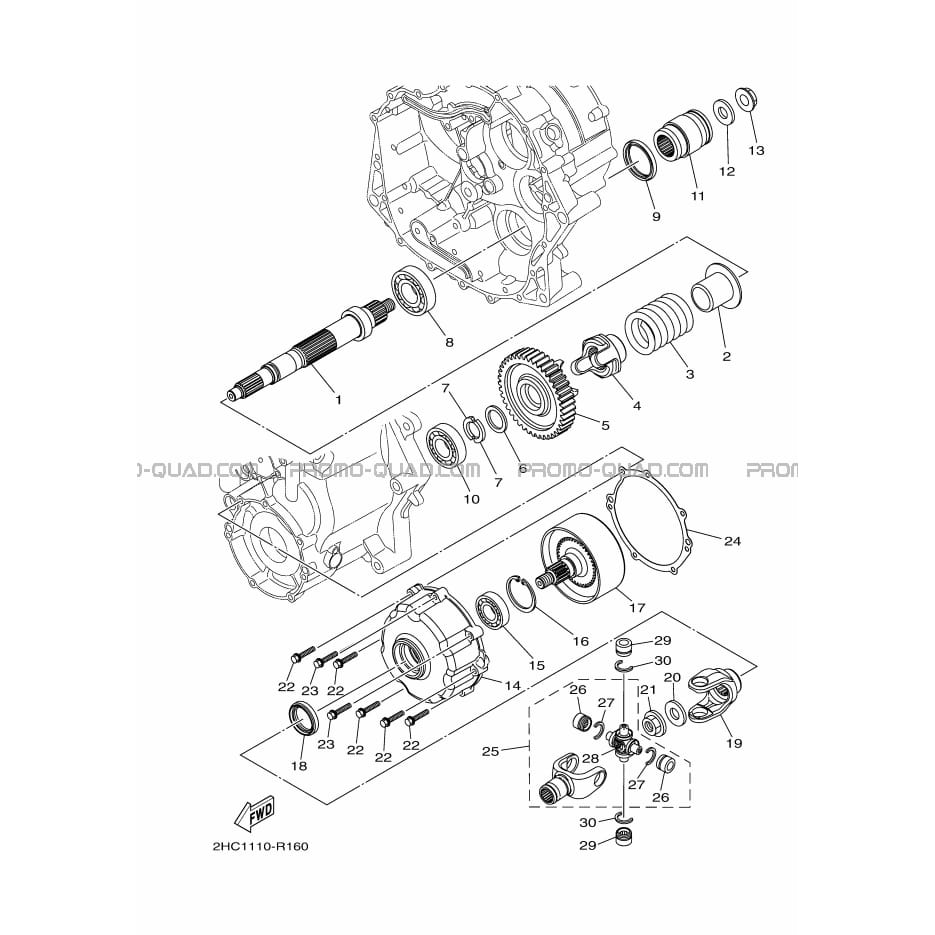 TRANSMISSION INTERMEDIAIRE  Yamaha  2017 1000  Original parts OEMTRANSMISSION INTERMEDIAIRE  Yamaha  2017 1000  Original parts OEM