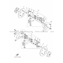 ETRIER DE FREIN ARRIERE pour Yamaha 1000 2017 YXZ 1000 R SPORT SHIFT B57J MAT DARK GRAY METALLIC 7