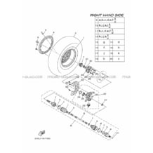 ROUE AVANT 2 pour Yamaha 1000 2018 YXZ YXZ1000R SE SPORT SHIFT B0F6 BLUISH WHITE PEARL 2 (BWP2)