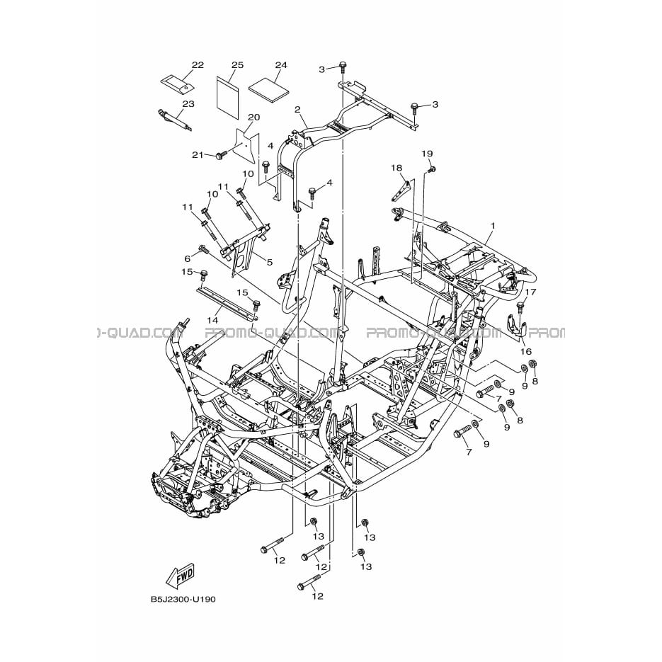 CADRE  Yamaha  2019 1000  pièces OEMCADRE  Yamaha  2019 1000  pièces OEM