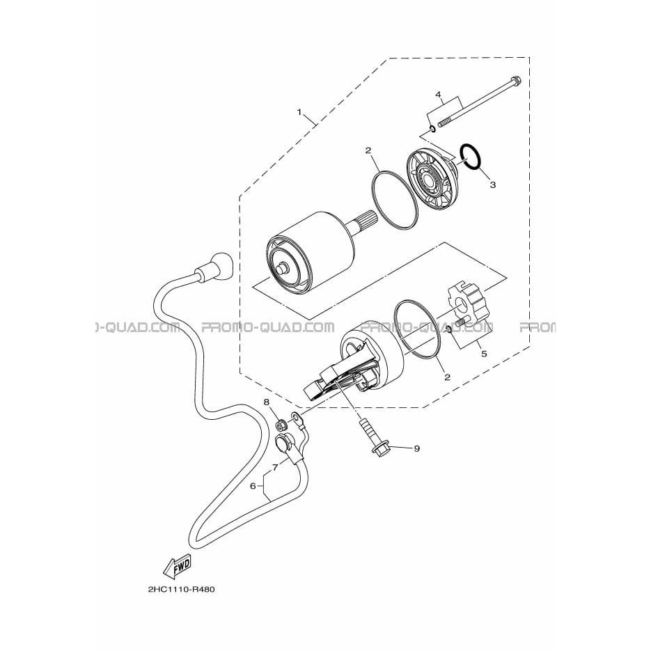 DEMARREUR  Yamaha  2019 1000  pièces OEMDEMARREUR  Yamaha  2019 1000  pièces OEM