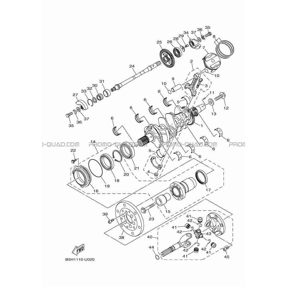 VILEBREQUIN     PISTON  Yamaha  2019 1000  Original parts OEMVILEBREQUIN     PISTON  Yamaha  2019 1000  Original parts OEM