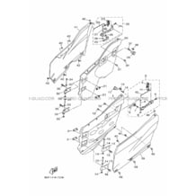 COUVERCLE LATERAL 3 pour Yamaha 1000 2019 YXZ YXZ1000R SS SE B5H6 PURE WHITE