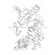GARDE BOUE AVANT pour Yamaha 1000 2019 YXZ YXZ1000R SS SE B5H6 PURE WHITE