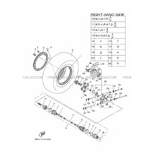 ROUE ARRIERE 2 pour Yamaha 1000 2019 YXZ YXZ1000R SS SE B5H6 PURE WHITE