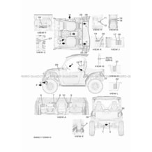 EMBLEME     ETIQUETTE 1 pour Yamaha 1000 2021 WOLVERINE RMAX 2 EPS SE XT-R B4M2 MAT DARKGRAYISH LEAFGREEN ME 3