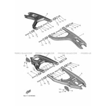 BRAS OSCILLANT  pour Yamaha 1000 2021 WOLVERINE RMAX 4 EPS SE XT-R B4J2 MAT DARKGRAYISH LEAFGREEN ME 3