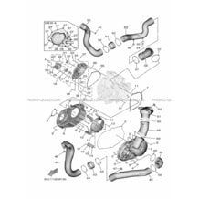 CARTER - MOTEUR 1 pour Yamaha 1000 2021 WOLVERINE RMAX 4 EPS SE XT-R B4J2 MAT DARKGRAYISH LEAFGREEN ME 3