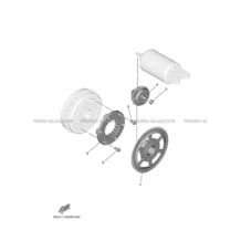 EMBRAYAGE DE DEMARREUR pour Yamaha 1000 2021 WOLVERINE RMAX 4 EPS SE XT-R B4J2 MAT DARKGRAYISH LEAFGREEN ME 3