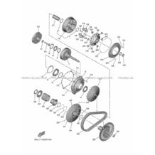 EMBRAYAGE pour Yamaha 1000 2021 WOLVERINE RMAX 4 EPS SE XT-R B4J2 MAT DARKGRAYISH LEAFGREEN ME 3
