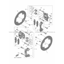 ETRIER DE FREIN AR pour Yamaha 1000 2021 WOLVERINE RMAX 4 EPS SE XT-R B4J2 MAT DARKGRAYISH LEAFGREEN ME 3