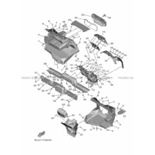 GARDE BOUE AVANT 1 pour Yamaha 1000 2021 WOLVERINE RMAX 4 EPS SE XT-R B4J2 MAT DARKGRAYISH LEAFGREEN ME 3