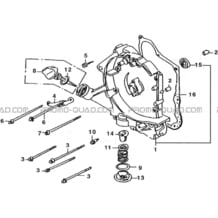 CACHE CARTER MOTEUR DROIT pour Hytrack Toutes les cylindrées Toutes les années HY100SX