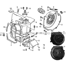 CACHE VENTILATEUR   COLLECTEUR D'AIR pour Hytrack Toutes les cylindrées Toutes les années HY100SX