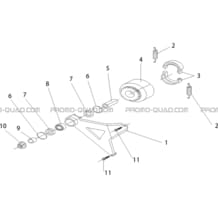 FREIN ARRIERE pour Hytrack All cylindrical All Years HY100SX