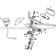 COLONNE DE DIRECTION   GUIDON pour Hytrack All cylindrical All Years HY100SX