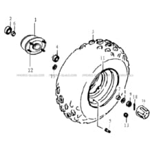 ROUES AVANT pour Hytrack Toutes les cylindrées Toutes les années HY100SX