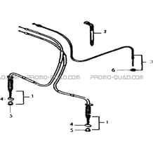 CABLES FREIN AVANT   CABLE ACCELERATEUR pour Hytrack Toutes les cylindrées Toutes les années HY100SX