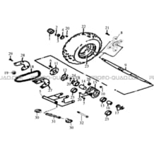 TRAIN ARRIERE pour Hytrack Toutes les cylindrées Toutes les années HY100SX