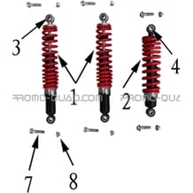 AMORTISSEURS pour Hytrack Toutes les cylindrées Toutes les années HY110ST