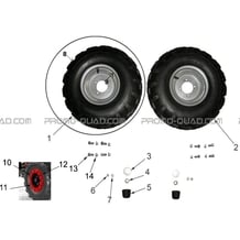 ROUES AVANT pour Hytrack All cylindrical All Years HY110ST